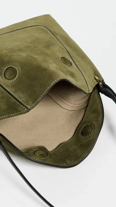 Wandler Penelope Slouch Bag Olive Suede One Size | Thumbnail 6