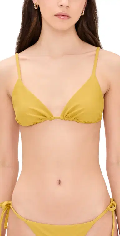 MIKOH Catalina Bikini Top Rattan | Thumbnail 1