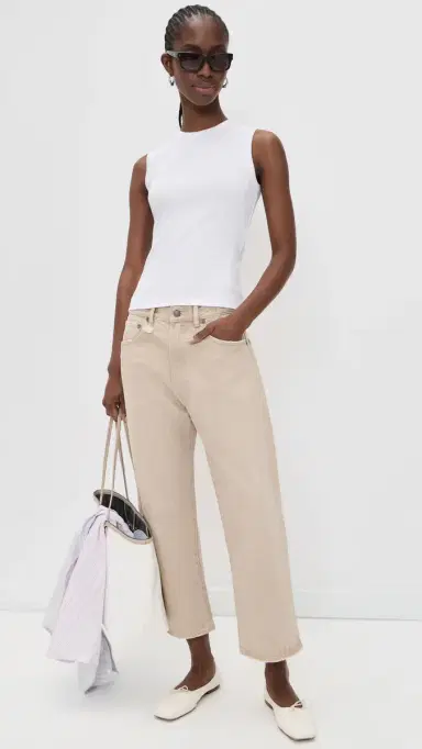 Madewell The 90s Shell Tank In Compact Cotton White | Thumbnail 5