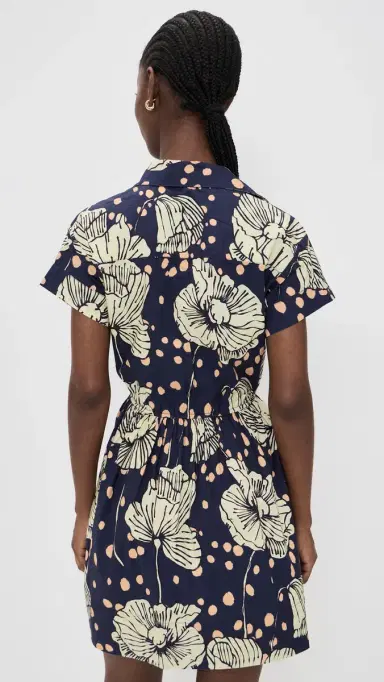 Cara Cara Asbury Mini Dress Dotted Flora Navy | Thumbnail 3