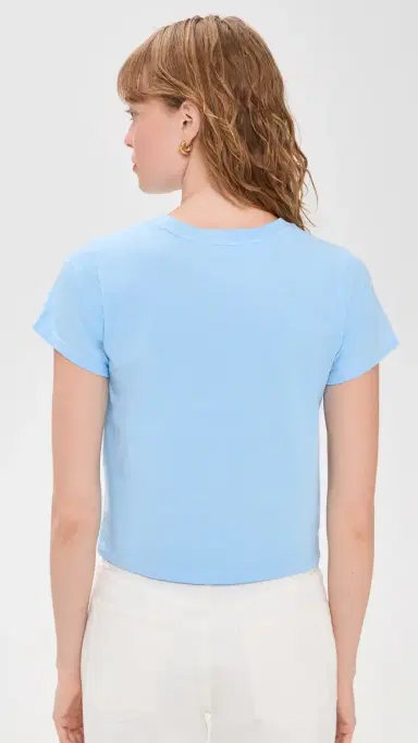 Renggli Crop Tee Baby Blue | Thumbnail 3