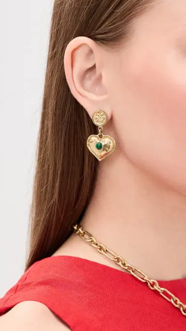 ALÉMAIS Jem Heart Drop Earrings Multi One Size | Thumbnail 3