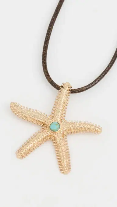 Ettika Starfish Leather Cord Necklace Cognac One Size | Thumbnail 4 Ettika Starfish Leather Cord Necklace Cognac One Size | Thumbnail 4