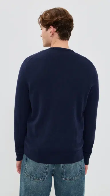Polo Ralph Lauren Original Label Lux Merino Crew Neck Sweater Hunter Navy | Thumbnail 3