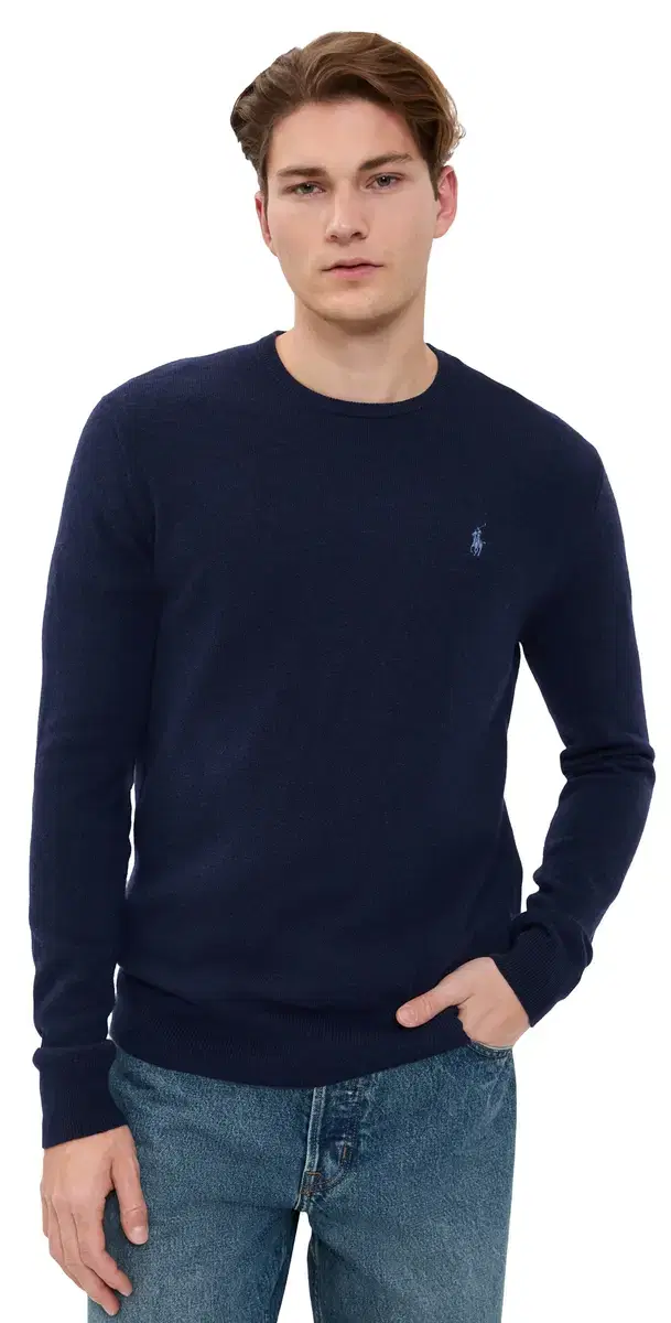 Polo Ralph Lauren Original Label Lux erino Crew Neck Sweater Hunter Navy