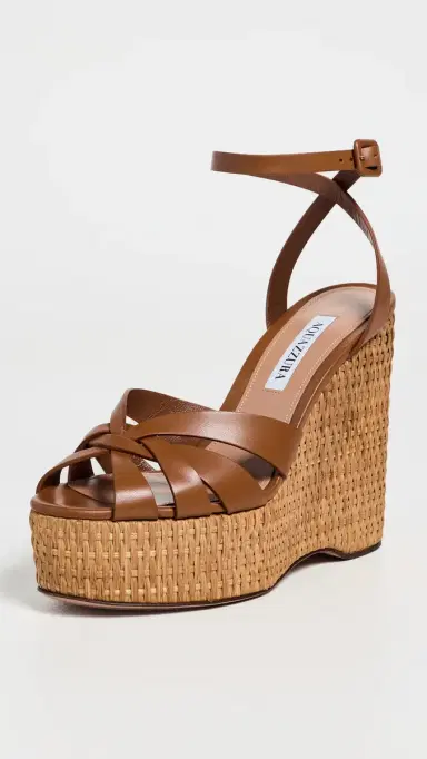 Aquazzura Copcabana Wedge Sandals Tobacco | Thumbnail 2 Aquazzura Copcabana Wedge Sandals Tobacco | Thumbnail 2
