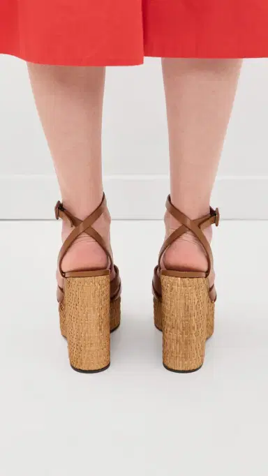 Aquazzura Copcabana Wedge Sandals Tobacco | Thumbnail 5 Aquazzura Copcabana Wedge Sandals Tobacco | Thumbnail 5