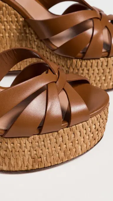 Aquazzura Copcabana Wedge Sandals Tobacco | Thumbnail 6 Aquazzura Copcabana Wedge Sandals Tobacco | Thumbnail 6