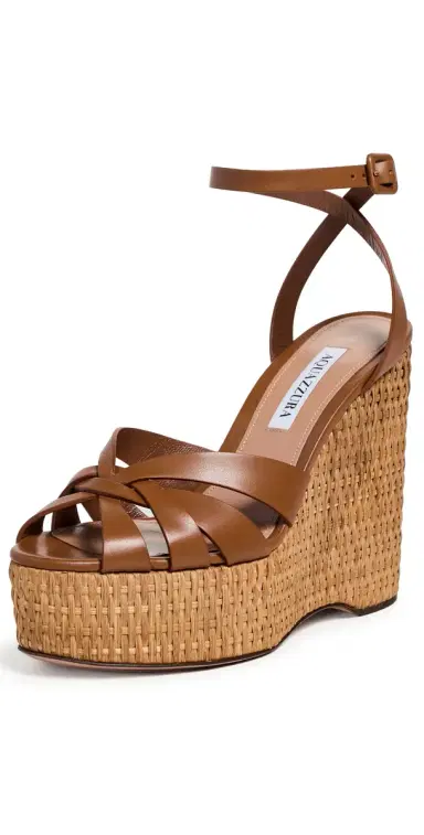 Aquazzura Copcabana Wedge Sandals Tobacco | Thumbnail 1 Aquazzura Copcabana Wedge Sandals Tobacco | Thumbnail 1
