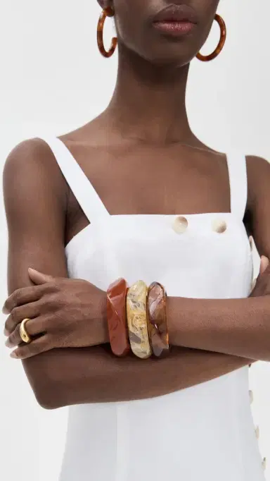 Luv AJ The Formentera Bangle Set Tortoise | Thumbnail 3