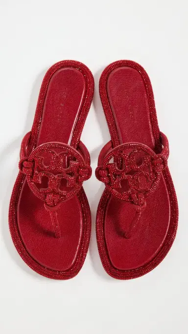 Tory Burch Miller Knotted Pave Sandals Ruby 8 | Thumbnail 2