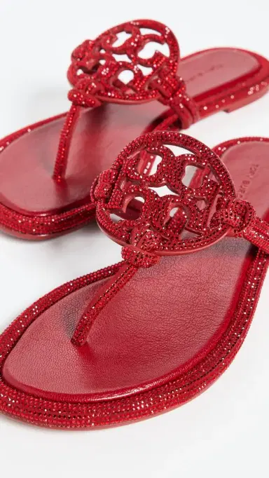 Tory Burch Miller Knotted Pave Sandals Ruby 8 | Thumbnail 5
