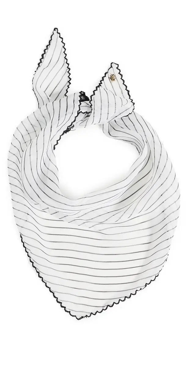 Trim Triangle Scarf  Stripe One Size