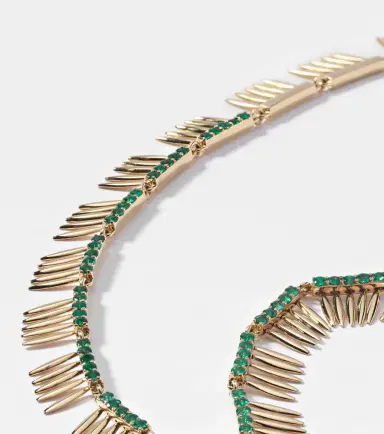 Ileana Makri Grass Sunny 18kt gold necklace with emeralds | Thumbnail 2 Ileana Makri Grass Sunny 18kt gold necklace with emeralds | Thumbnail 2