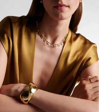 Ileana Makri Grass Sunny 18kt gold necklace with emeralds | Thumbnail 5 Ileana Makri Grass Sunny 18kt gold necklace with emeralds | Thumbnail 5