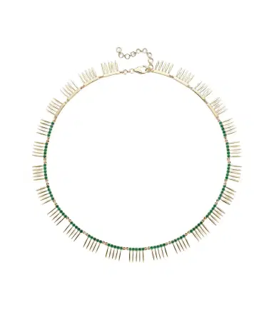 Ileana Makri Grass Sunny 18kt gold necklace with emeralds | Thumbnail 1 Ileana Makri Grass Sunny 18kt gold necklace with emeralds | Thumbnail 1