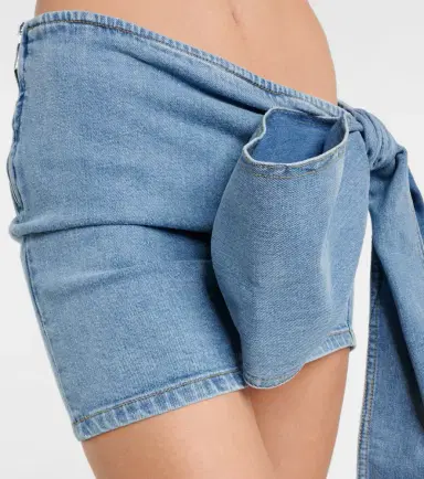 BLUMARINE Bow-detail denim miniskirt | Thumbnail 3