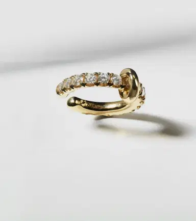Spinelli Kilcollin 18kt gold single ear cuff with diamonds | Thumbnail 2