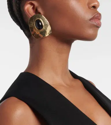 Saint Laurent Embellished clip-on earrings | Thumbnail 5 Saint Laurent Embellished clip-on earrings | Thumbnail 5