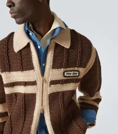 Miu Miu Cable-knit cashmere zip-up sweater | Thumbnail 3