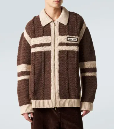 Miu Miu Cable-knit cashmere zip-up sweater | Thumbnail 4