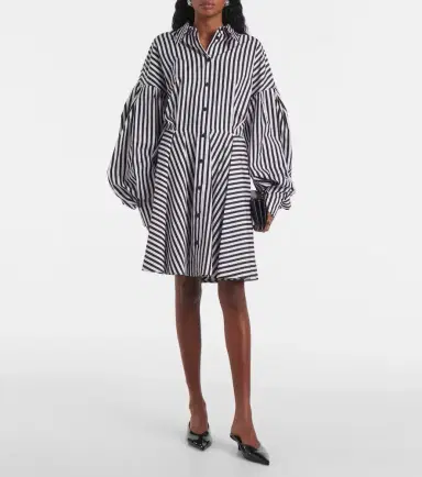 Nina Ricci Striped cotton poplin midi dress | Thumbnail 2 Nina Ricci Striped cotton poplin midi dress | Thumbnail 2