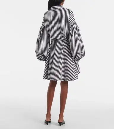 Nina Ricci Striped cotton poplin midi dress | Thumbnail 4 Nina Ricci Striped cotton poplin midi dress | Thumbnail 4