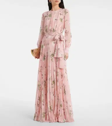 Erdem Floral pleated voile gown | Thumbnail 5