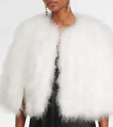 Yves Salomon Feather jacket | Thumbnail 4 Yves Salomon Feather jacket | Thumbnail 4