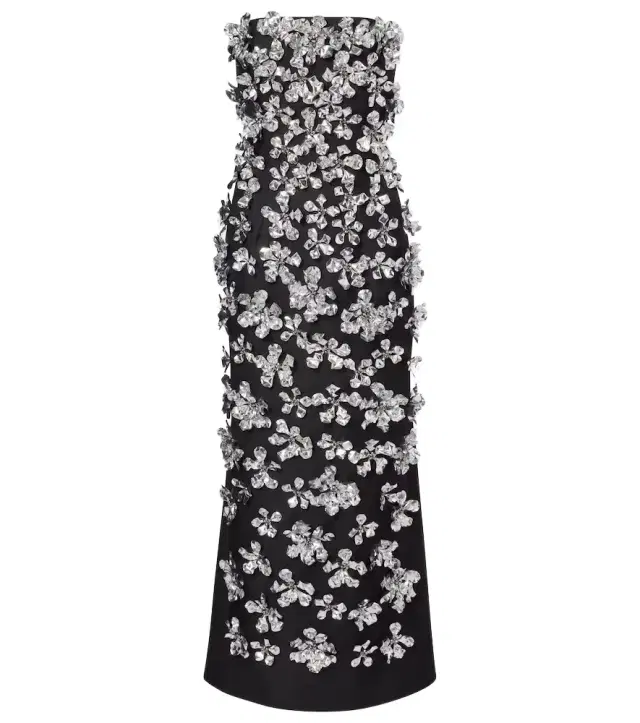 Emilia Wickstead Leilani embellished strapless gown