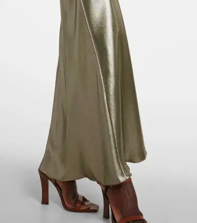 Saint Laurent Lace-trimmed silk charmeuse slip dress | Thumbnail 6