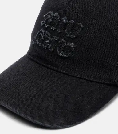 Miu Miu Logo denim baseball cap | Thumbnail 2