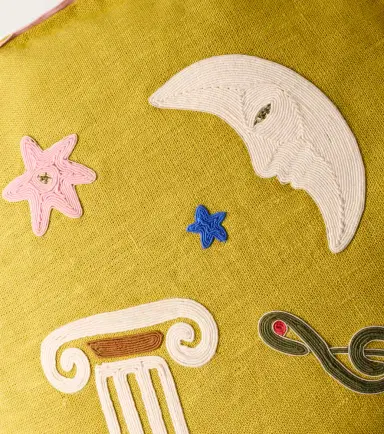 Jonathan Adler Playa Celestial linen cushion | Thumbnail 3