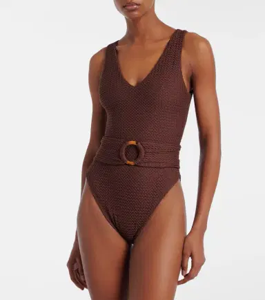 Montce Kim belted crochet swimsuit | Thumbnail 5