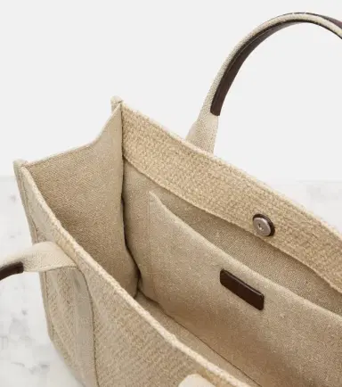 The Row Georgia Medium leather-trimmed canvas tote bag | Thumbnail 4 The Row Georgia Medium leather-trimmed canvas tote bag | Thumbnail 4