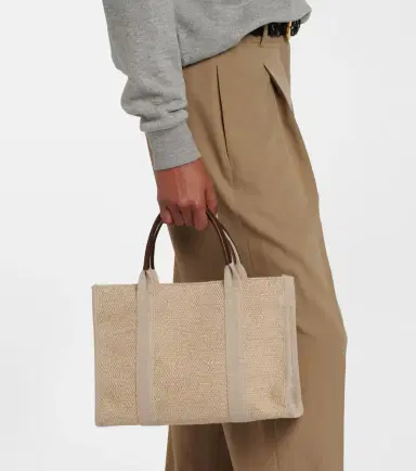 The Row Georgia Medium leather-trimmed canvas tote bag | Thumbnail 5 The Row Georgia Medium leather-trimmed canvas tote bag | Thumbnail 5