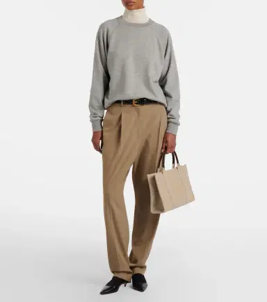 The Row Georgia Medium leather-trimmed canvas tote bag | Thumbnail 6 The Row Georgia Medium leather-trimmed canvas tote bag | Thumbnail 6