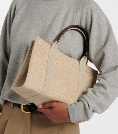 The Row Georgia Medium leather-trimmed canvas tote bag | Thumbnail 7 The Row Georgia Medium leather-trimmed canvas tote bag | Thumbnail 7