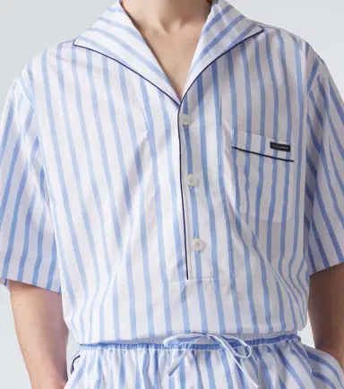 Dolce & Gabbana Striped cotton and silk poplin shirt | Thumbnail 3