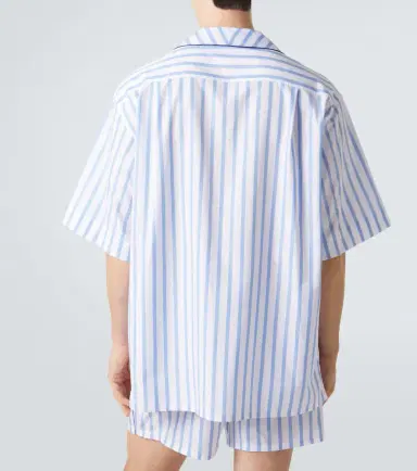 Dolce & Gabbana Striped cotton and silk poplin shirt | Thumbnail 4