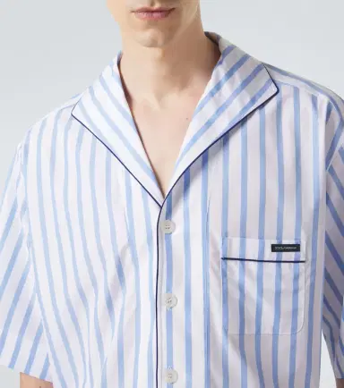 Dolce & Gabbana Striped cotton and silk poplin shirt | Thumbnail 5