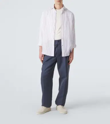 Brunello Cucinelli Striped linen shirt | Thumbnail 2