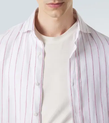 Brunello Cucinelli Striped linen shirt | Thumbnail 6