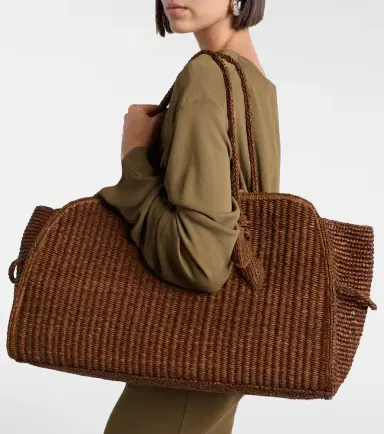 Jacquemus Turismo Large raffia bowling bag | Thumbnail 6