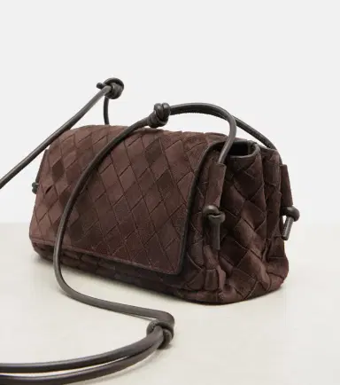 Bottega Veneta Notturno Intrecciato Small suede crossbody bag | Thumbnail 2