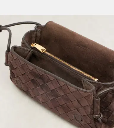 Bottega Veneta Notturno Intrecciato Small suede crossbody bag | Thumbnail 4