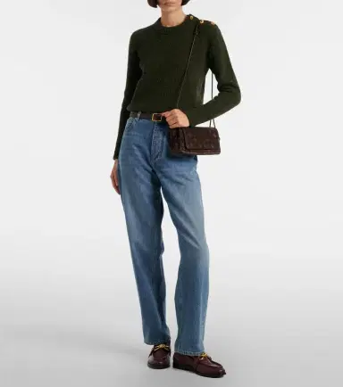 Bottega Veneta Notturno Intrecciato Small suede crossbody bag | Thumbnail 5