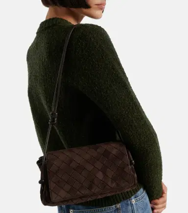Bottega Veneta Notturno Intrecciato Small suede crossbody bag | Thumbnail 6