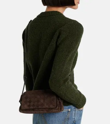 Bottega Veneta Notturno Intrecciato Small suede crossbody bag | Thumbnail 7