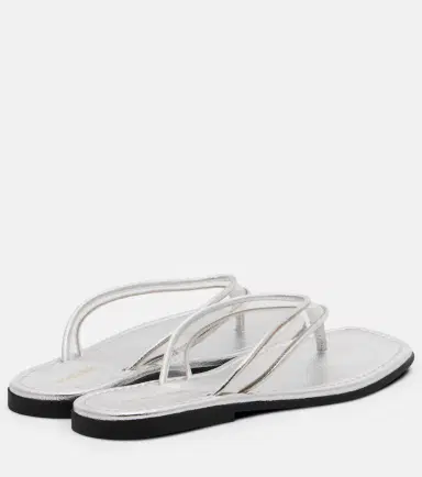Veronica Beard Clea leather-trimmed PVC thong sandals | Thumbnail 2 Veronica Beard Clea leather-trimmed PVC thong sandals | Thumbnail 2